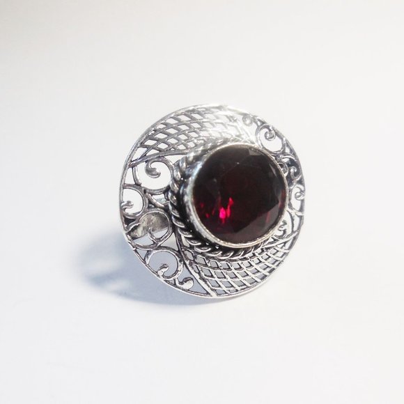 Ring Hessonite Garnet 925 Sterling Silver size 7 - Picture 2 of 9